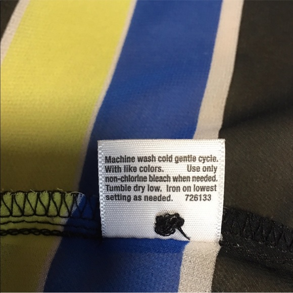 TOP ANA 1/4 TAB FRONT ROLL TAB SLEEVES STRIPES red white blue black yellow PS - Picture 9 of 11